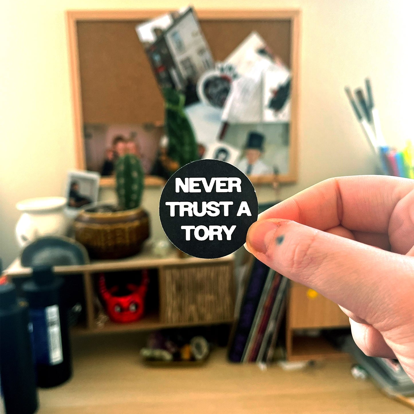 Never Trust A Tory Sticker
